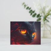 Cartes Postales Cat rouge ポストカード (スタンド正面)