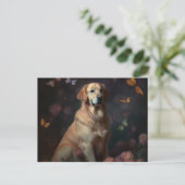 Cartes Postales chien Fleur ポストカード (スタンド正面)