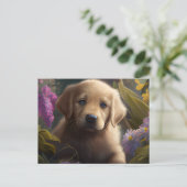 Cartes Postales chien Fleur ポストカード (スタンド正面)