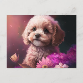 Cartes Postales chien Fleur ポストカード