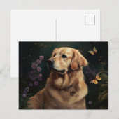 Cartes Postales chien Fleur ポストカード (正面/裏面)