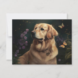 Cartes Postales chien Fleur ポストカード