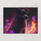 Cartes Postales Chien Mauve ポストカード (正面)