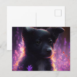 Cartes Postales Chien Mauve ポストカード