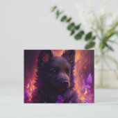 Cartes Postales Chien Mauve ポストカード (スタンド正面)