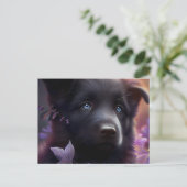 Cartes Postales Chien Mauve ポストカード (スタンド正面)