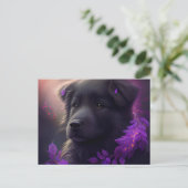 Cartes Postales Chien Mauve ポストカード (スタンド正面)