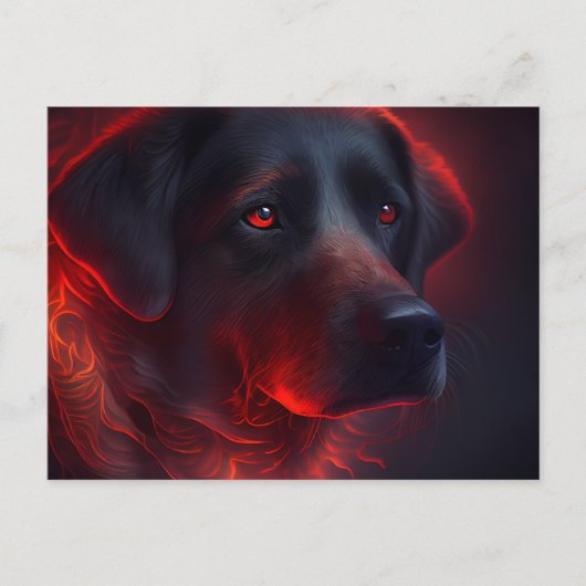 Cartes Postales chien Rouge ポストカード (正面)