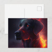 Cartes Postales chien Rouge ポストカード (正面/裏面)