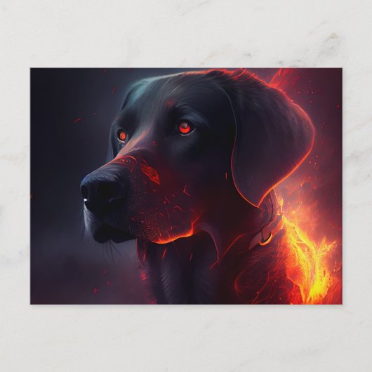 Cartes Postales chien Rouge ポストカード (正面)