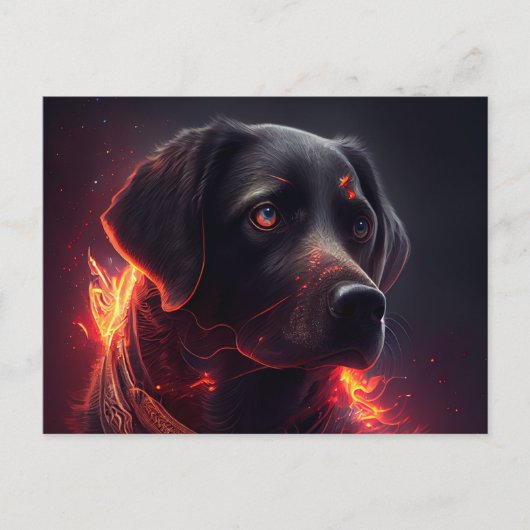 Cartes Postales chien Rouge ポストカード (正面)