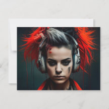 Cartes Postales Fille Ecouteur