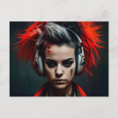 Cartes Postales Fille Ecouteur ポストカード (正面)