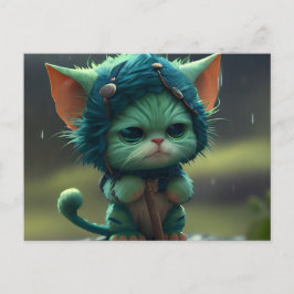 Cartes Postales Green Cats ポストカード