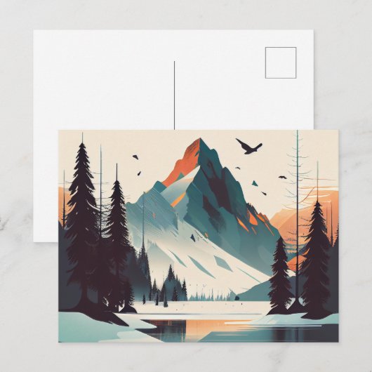 Cartes Postales hiver ポストカード (正面/裏面)