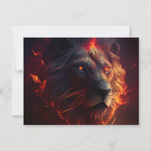 Cartes Postales Lion Rouge