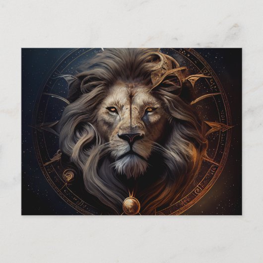 Cartes Postales Lion Zodiac ポストカード (正面)