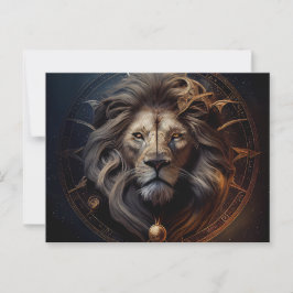 Cartes Postales Lion Zodiac ポストカード