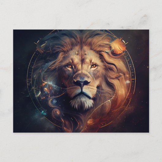 Cartes Postales Lion Zodiac ポストカード (正面)