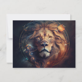 Cartes Postales Lion Zodiac ポストカード