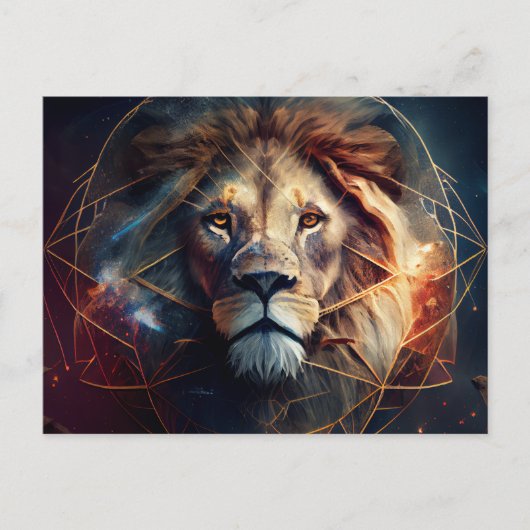 Cartes Postales Lion Zodiac ポストカード (正面)