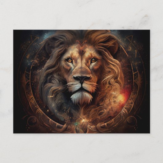 Cartes Postales Lion Zodiac ポストカード (正面)