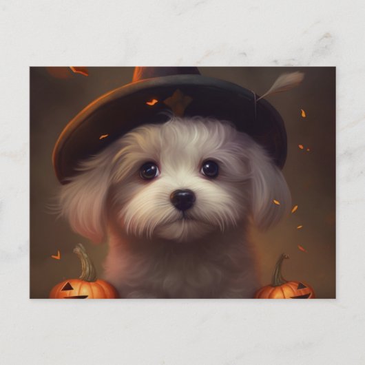 Cartes Postales Puppy Halloween ポストカード (正面)