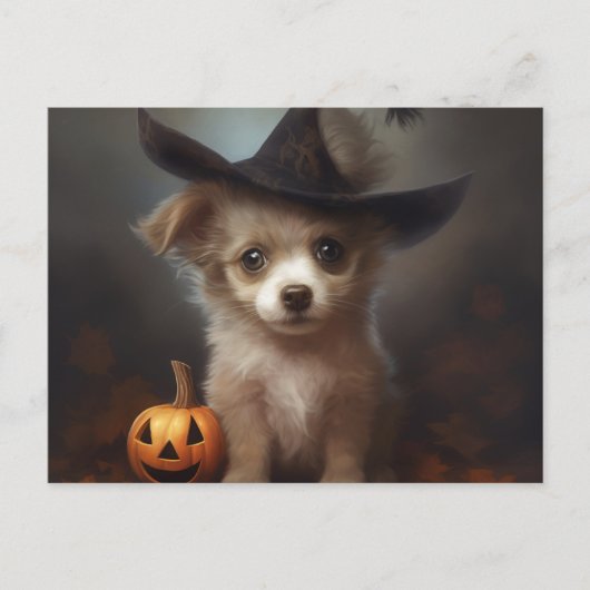 Cartes Postales Puppy Halloween ポストカード (正面)