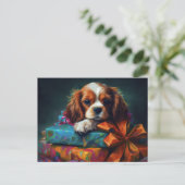 Cartes Postales Puppy Noël ポストカード (スタンド正面)