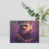 Cartes Postales Raccoon Mauve ポストカード (スタンド正面)