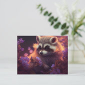 Cartes Postales Raccoon Mauve ポストカード (スタンド正面)