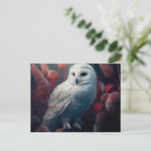 Cartes Postales snowy owl ポストカード (スタンド正面)