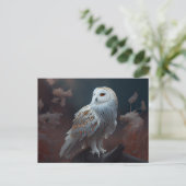 Cartes Postales snowy owl ポストカード (スタンド正面)
