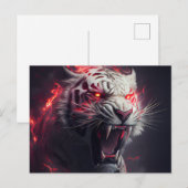 Cartes Postales  White Tiger ポストカード (正面/裏面)