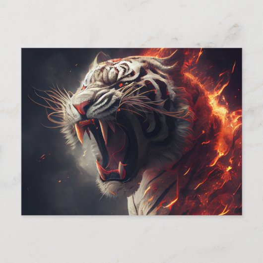 Cartes Postales  White Tiger ポストカード (正面)