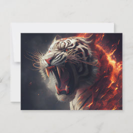 Cartes Postales  White Tiger ポストカード
