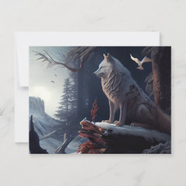 Cartes Postales  White Wolf ポストカード