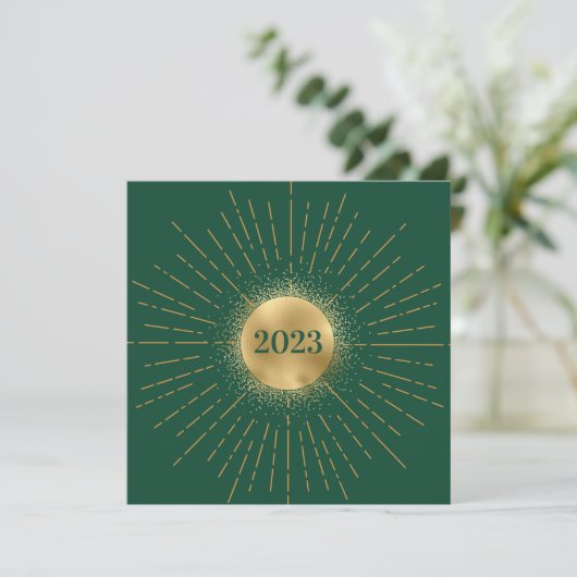 Cartes Pour Fêtes Annuelles Happy New Year Moderne シーズンカード (スタンド正面)