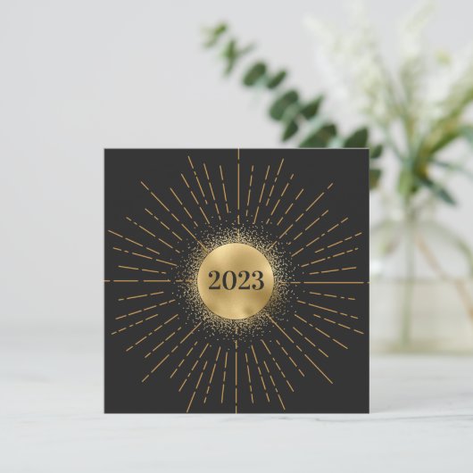 Cartes Pour Fêtes Annuelles Happy New Year Moderne シーズンカード (スタンド正面)