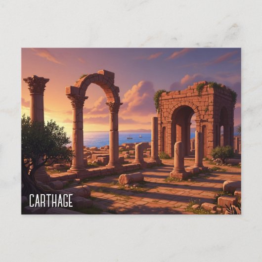 Carthage Tunisia Travel ポストカード (正面)