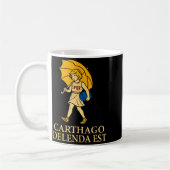 Carthago Delenda Est Funny Roman History Attire (s コーヒーマグカップ (左)
