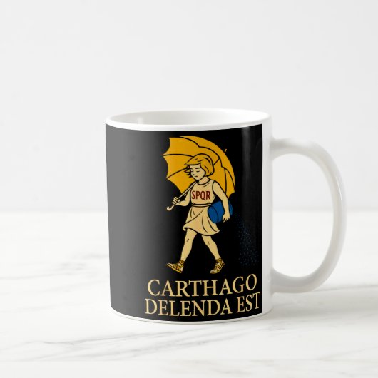 Carthago Delenda Est Funny Roman History Attire (s コーヒーマグカップ (右)