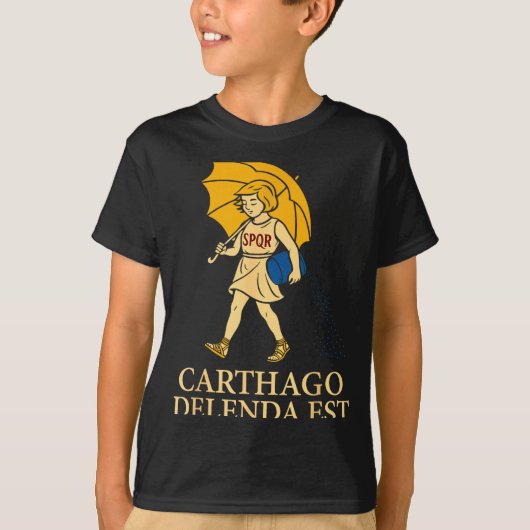 Carthago Delenda Est Funny Roman History Attire (s Tシャツ (正面)