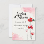 Carton Réponse "Coquelicots" 出欠カード (正面)