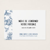 Carton réponse mariage Victoria (正面)