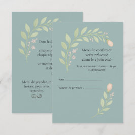 Cartons réponses de mariage RSVP