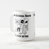 Cartoonの修理とサービス。 コーヒーマグカップ (正面左)