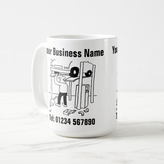 Cartoonの修理とサービス。 コーヒーマグカップ (正面左)