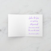 Cartoonユーモアのあるの新郎新婦結婚の 招待状 (内部)