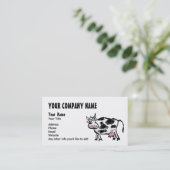 Cartoon おもしろい Cowの名刺 名刺 (スタンド正面)